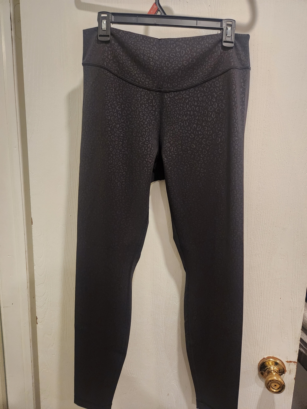 Lululemon Black Leopard-Print High-Waist Leggings Size 12